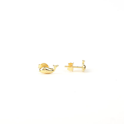 fish 925 sterling silver studs 