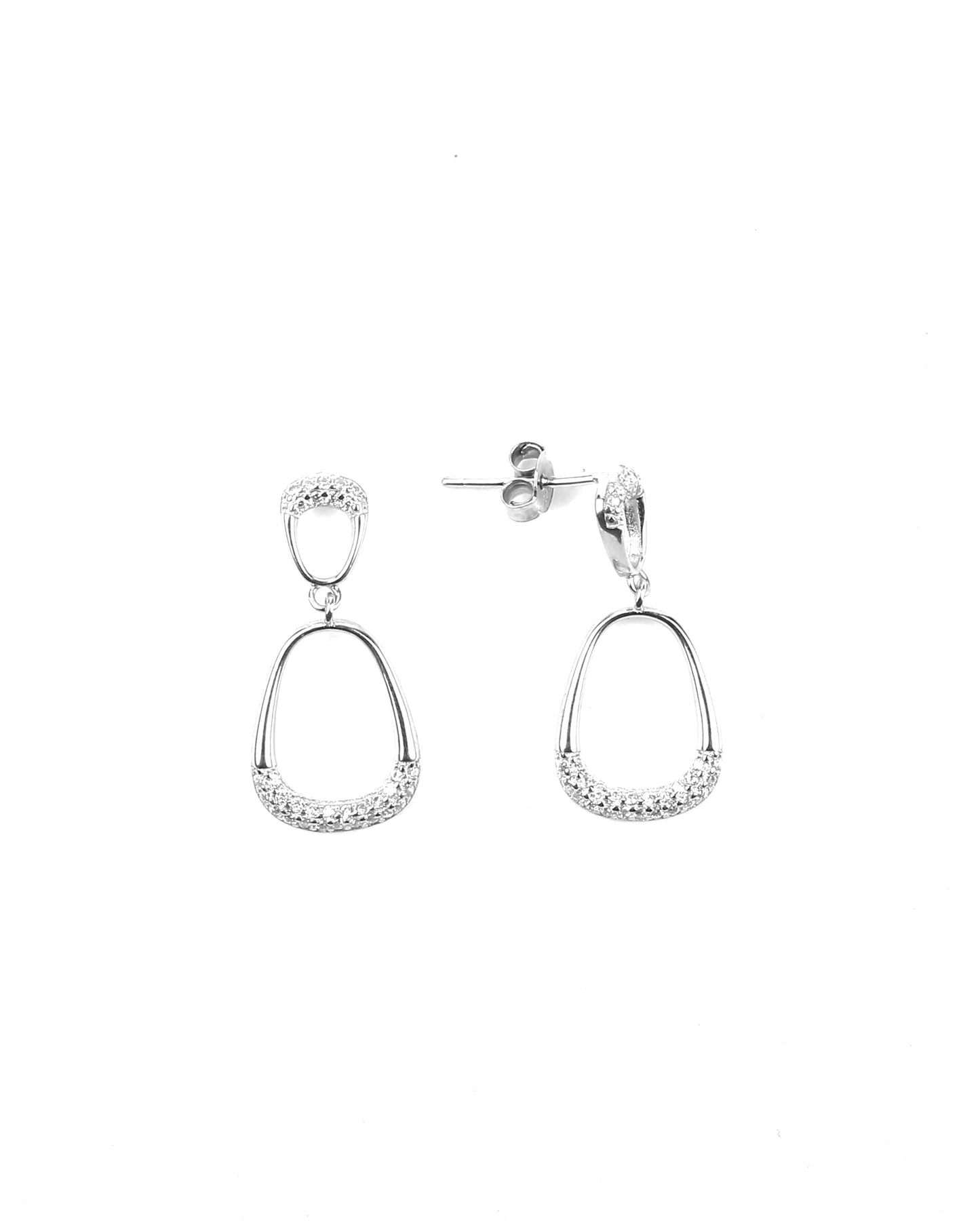 925 sterling silver zirconia earrings